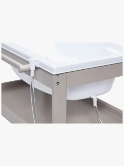 Pusleborde|JLY Dream Puslebord med Badebalje, Warm Grey Grå