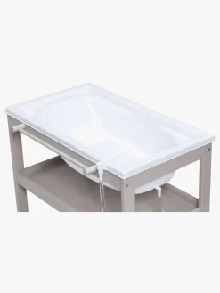 Pusleborde|JLY Dream Puslebord med Badebalje, Warm Grey Grå