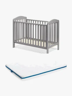 Børn JLY Børnesenge & Tilbehør-ELLA Dream Drop Tremmeseng inkl 3D-madras 60x120, Grå