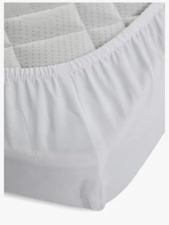 Sengetøj|JLY Faconsyet Lagen 90x200, Hvidt