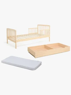 Børnesenge & Tilbehør|JLY HEAVEN Juniorseng MEYA inkl Sengeopbevaring & Madras 70x140, Træ