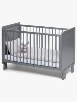 Børnesenge & Tilbehør|JLY Heaven Tremmeseng, 125x65x86, Grå Hvid