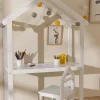 Børnemøbler|JLY  Huset Skrivebord med Stol, Hvid