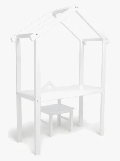 Børnemøbler|JLY  Huset Skrivebord med Stol, Hvid