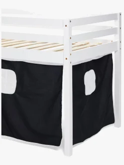 Børnesenge & Tilbehør|JLY PIRAT Dream Juniorseng m. Sengegardin & Madras 90x190, Hvid