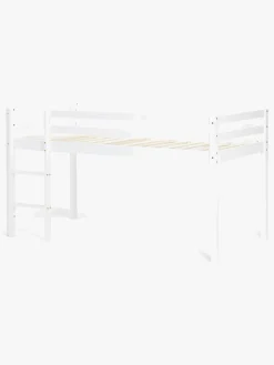 Børnesenge & Tilbehør|JLY PIRAT Dream Juniorseng m. Sengegardin & Madras 90x190, Hvid