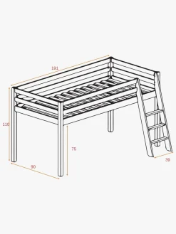 Børn JLY Pakkeløsninger-TILDA Juniorseng m. Sengegardin & Madras 90x190, Hvid