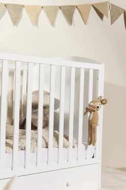 Børn JLY Børnesenge & Tilbehør-Tremmeseng m. Sengeskuffer, 124x60x90, Hvid