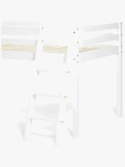 Børnesenge & Tilbehør|JLY TYRA Juniorseng med Rutsjebane & Madras 90x190, Hvid