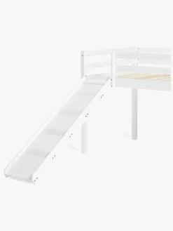 Børnesenge & Tilbehør|JLY TYRA Juniorseng med Rutsjebane & Madras 90x190, Hvid