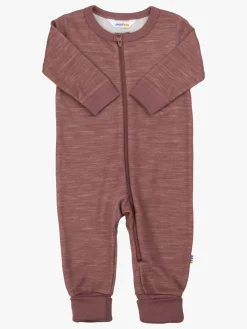 Børn Joha Nattøj-Flyverdragt Merinomix, Dark Rose