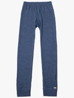 Underdele|Uldtøj|Joha Leggings, Blue Melange Blå