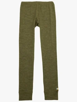 Underdele|Uldtøj|Joha Leggings, Moss Melange Grøn