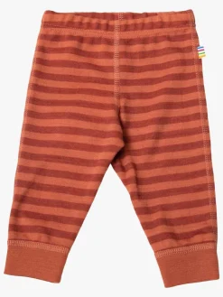 Børn Joha Underdele|Uldtøj-Leggings, Red Stripe