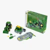 JohnDeere Legetøjsbiler & -Fartøjer-John Deere 6215R Traktor med Transportvogn 1:24