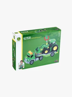 JohnDeere Legetøjsbiler & -Fartøjer-John Deere 6215R Traktor med Transportvogn 1:24