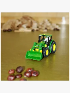 JohnDeere Legetøjsbiler & -Fartøjer-John Deere 6215R Traktor med Transportvogn 1:24