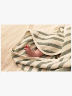 Badeværelset|Jollein Badekåbe 75x75cm, Stripe Sea Green Grøn