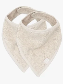Spisetid|Jollein Bandana Hagesmæk 2-Pak, Nougat Beige