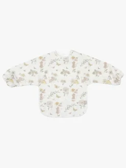 Spisetid|Jollein Hagesmæk med Ærmer Vandtæt, Dreamy Mouse Hvid/Beige/Lyserød/Gul