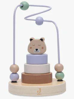 Trælegetøj|Jollein Kuglelabyrint, Cheetah Grøn/Lilla/Brun/Beige