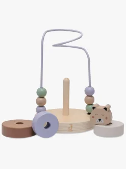 Trælegetøj|Jollein Kuglelabyrint, Cheetah Grøn/Lilla/Brun/Beige