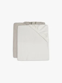 Jollein Pusleborde-Puslepudebetræk 50x70 Cm 2-Pak, Ivory/Nougat