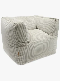 Børnemøbler|Jollein Sækkestol Kraftig Fløjl, Olive Green