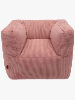Børnemøbler|Jollein Sækkestol Kraftig Fløjl, Wild Rose