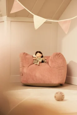 Børnemøbler|Jollein Sækkestol Kraftig Fløjl, Wild Rose