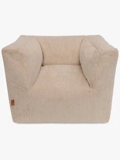 Børnemøbler|Jollein Sækkestol Kraftig Fløjl, Natural Beige