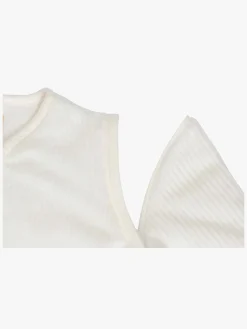 Børnesenge & Tilbehør|Jollein Sovepose med Aftagelig Ærmer Rundt 70 cm, Rib Ivory