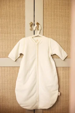 Børnesenge & Tilbehør|Jollein Sovepose med Aftagelig Ærmer Rund 60 cm, Rib Ivory