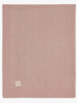 Stofbleer, Nusseklude & Babytæpper|Jollein Strikket Tæppe Cozy, Wild Rose Lyserød