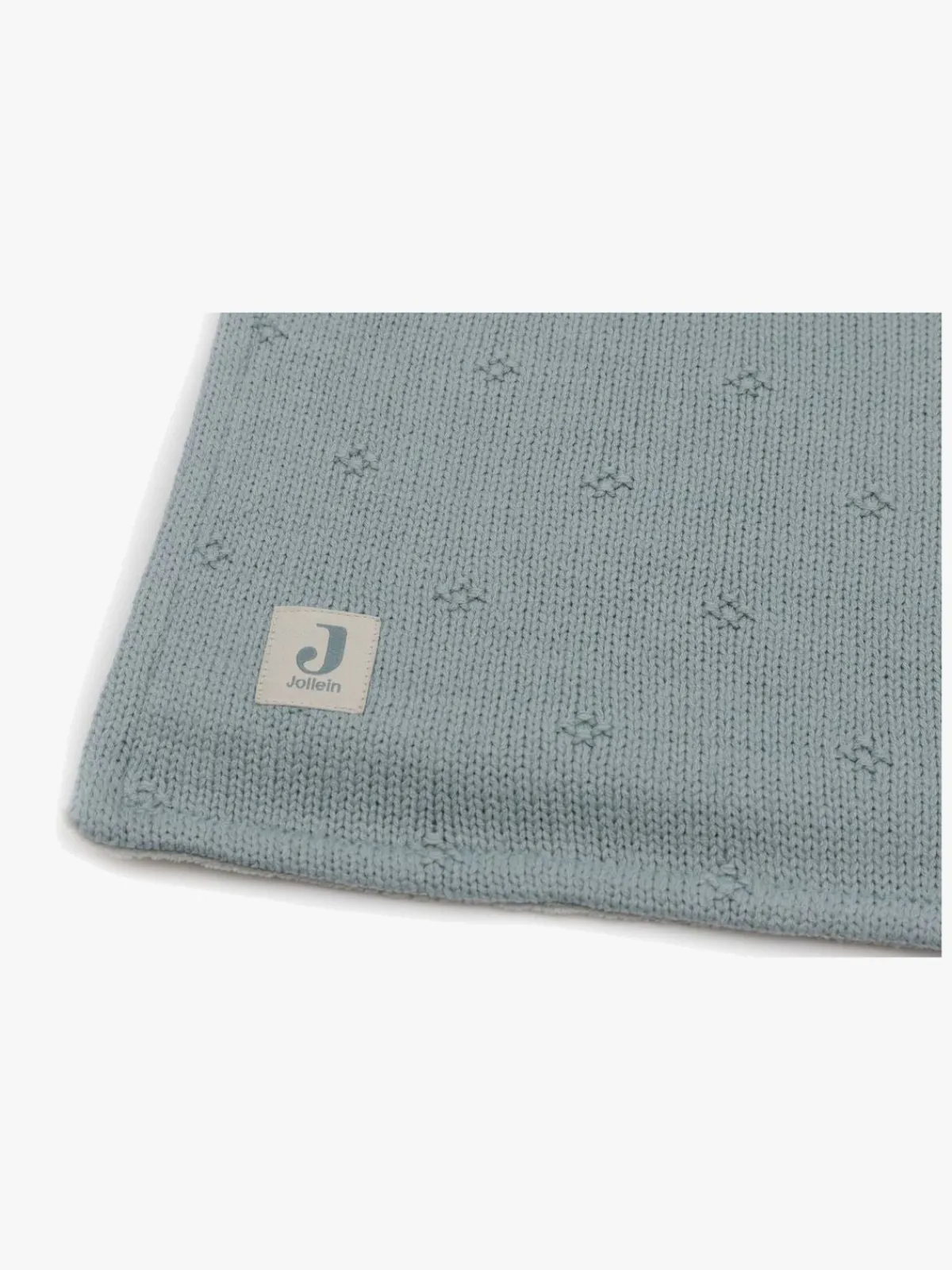 Børn Jollein Interiør-Strikket Tæppe, Sea Green