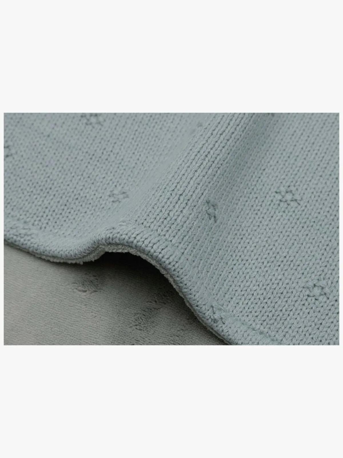 Børn Jollein Interiør-Strikket Tæppe, Sea Green