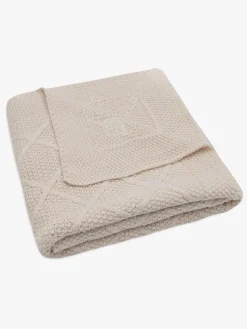 Jollein Stofbleer, Nusseklude & Babytæpper-Strikket Tæppe Ternet Mønster, Oatmeal