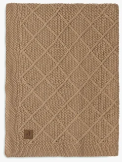 Jollein Stofbleer, Nusseklude & Babytæpper-Strikket Tæppe Ternet Mønster, Biscuit