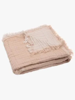 Interiør|Jollein Tæppe/ Stofble i Musselin Fringe, Moonstone/Ivory