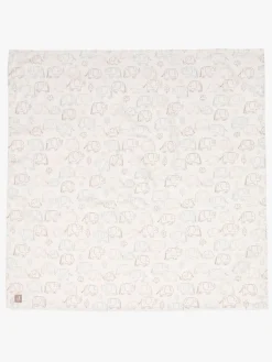 Jollein Stofbleer, Nusseklude & Babytæpper-Tæppe/ Stofble i Musselin 115x115 cm 2-pak, Elephant Tales