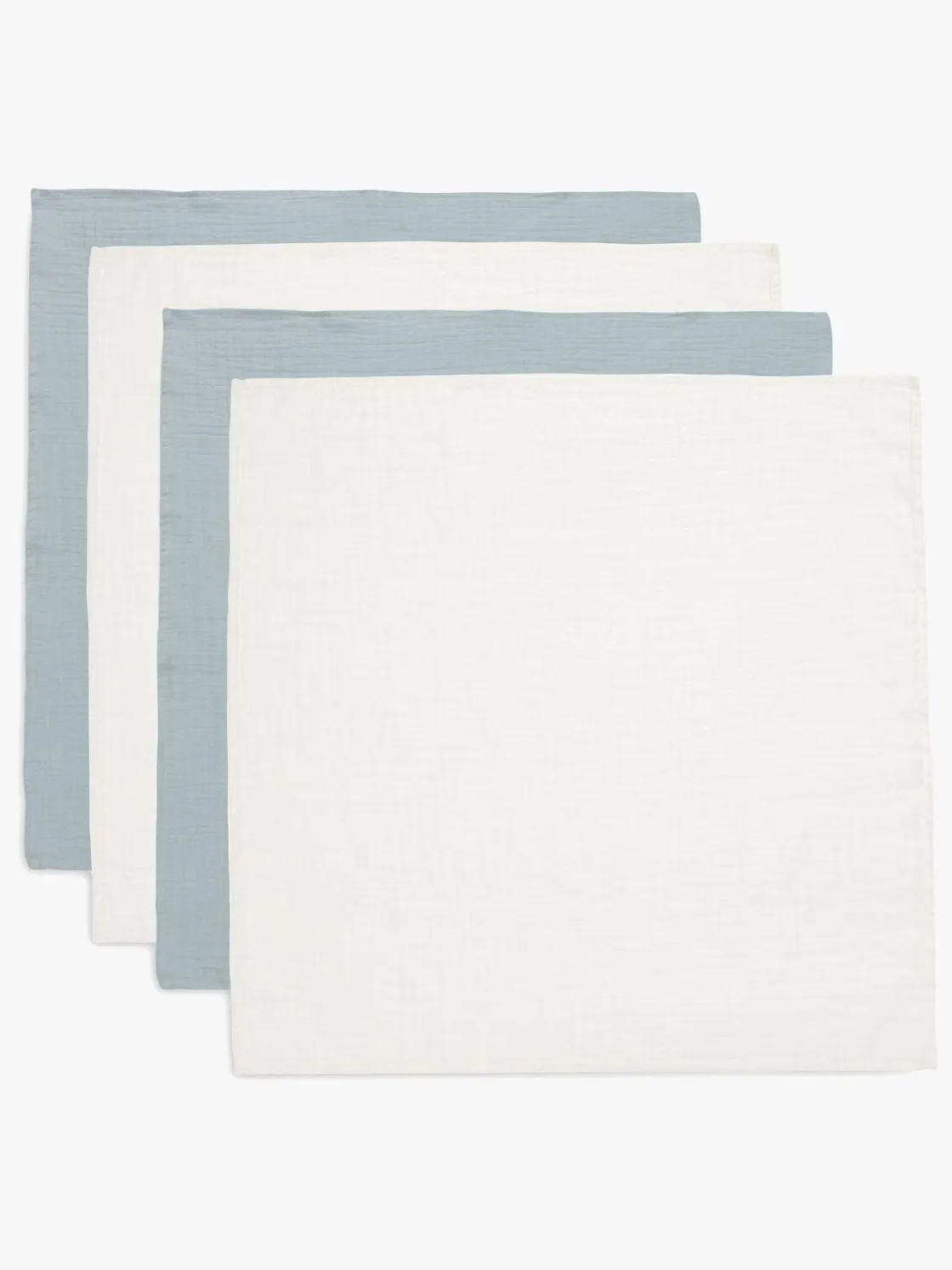 Stofbleer, Nusseklude & Babytæpper|Jollein Tæppe/ Stofble i Musselin 4-pak, Sea Green/Ivory