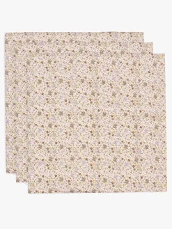 Stofbleer, Nusseklude & Babytæpper|Jollein Tæppe/ Stofble i Musselin 70x70 cm 3-pak, Flower Fairies