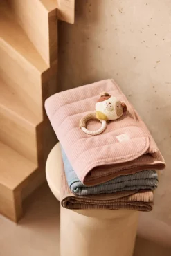 Interiør|Jollein Tæppe 75x100 cm Velvet Rib, Milky Coffee