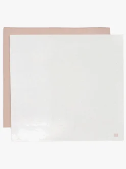 Jollein Stofbleer, Nusseklude & Babytæpper-Tæpper/ Stofbleer i Musselin Twinkling 2-pak, Off white/Wild Rose