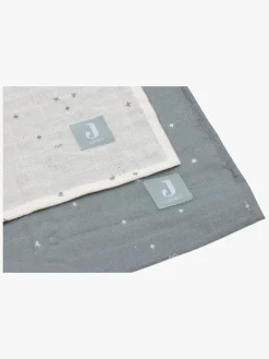 Stofbleer, Nusseklude & Babytæpper|Jollein Tæpper/ Stofbleer i Musselin Twinkling 2-pak, Off white/Sea green