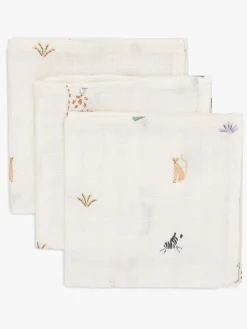Jollein Pleje & Hygiejne-Vaskeklude Musselin 3-pak, Jungle Jambo