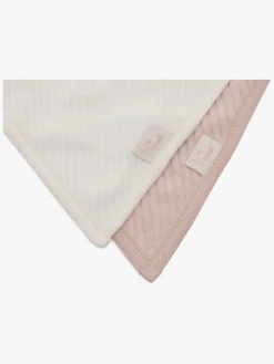 Spisetid|Jollein Velvet Rib Bandana Savlemække 2-pak, Wild Rose/Ivory Lyserød/Beige