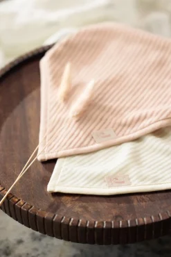 Spisetid|Jollein Velvet Rib Bandana Savlemække 2-pak, Wild Rose/Ivory Lyserød/Beige