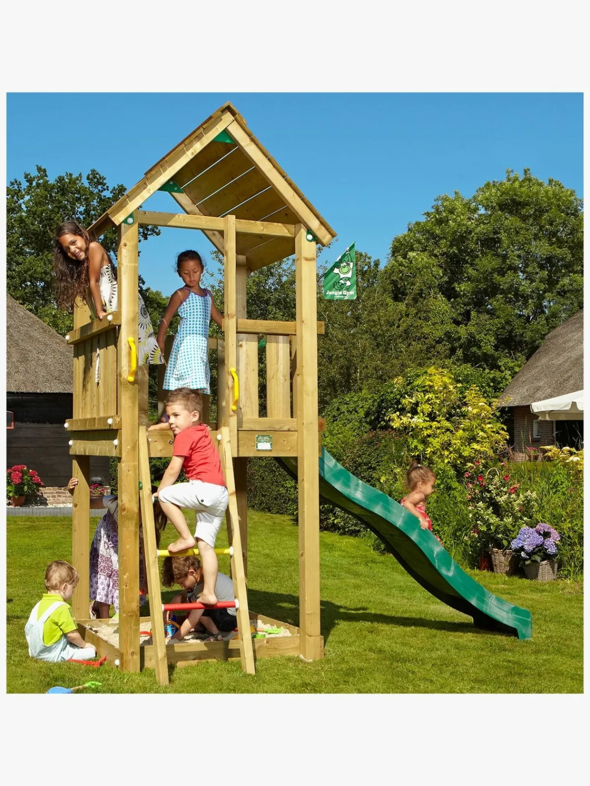 JungleGym Udeleg-Jungle Gym Legetårn Club inkl. Rutsjebane