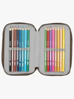 JurassicWorld Kreativt Legetøj-Jurassic World Penalhus med 3 Rum, Sandfarvet